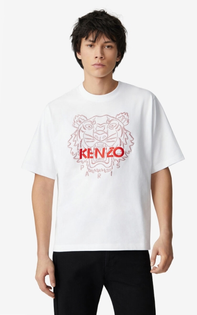 Kenzo Men Tiger Loose-fitting T-shirt White